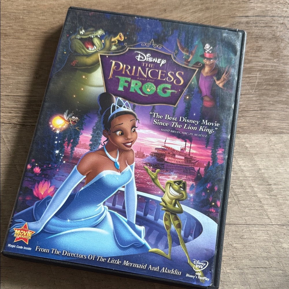 Disney The Princess and the Frog DVD with Blue and Green Cover